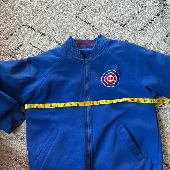 Youth Majestic Chicago Cubs Baseball Jacket Reversible Size 10-12 - Picture 11 of 11